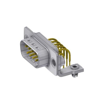 Deltron Connectors Konektor D-Sub, řada: DTS, počet kontaktů: 9, orientace těla: Pravý úhel 2.84 mm, Montáž na plošný