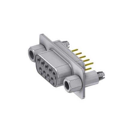 Deltron Connectors Konektor D-Sub, řada: DTS, počet kontaktů: 9, orientace těla: Rovný 2.84 mm, Montáž na plošný spoj