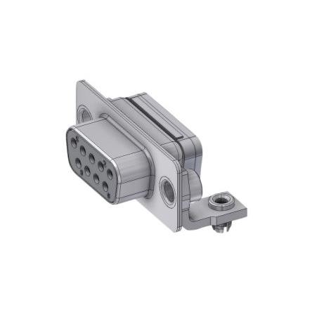 Deltron Connectors Konektor D-Sub, řada: DTS, počet kontaktů: 9, orientace těla: Pravý úhel 2.76 mm, Montáž na plošný