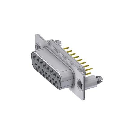 Deltron Connectors Konektor PCB D-Sub, řada: DTS, počet kontaktů: 15, orientace těla: Rovný 2.84 mm, Montáž na plošný