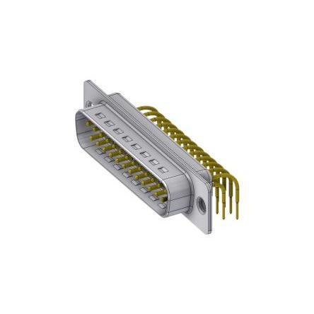 Deltron Connectors Konektor D-Sub, řada: DTS, počet kontaktů: 25, orientace těla: Pravý úhel, Montáž na plošný spoj