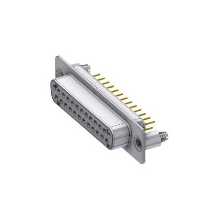 Deltron Connectors Konektor PCB D-Sub, řada: DTS, počet kontaktů: 25, orientace těla: Rovný 2.84 mm, Montáž na plošný