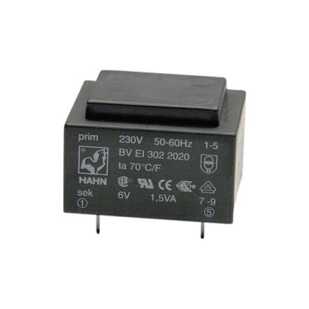 Hahn Transformátor PCB, sekundární napětí: 7.5 V ac Montáž na plošný spoj 3 VA