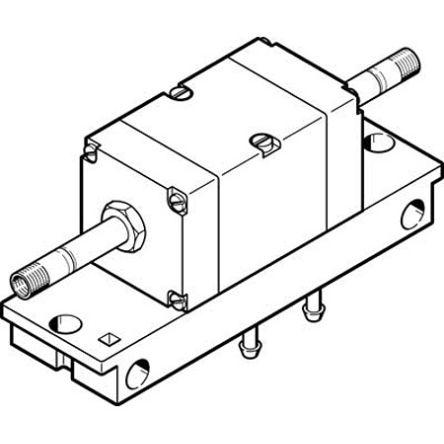 Pneumatický solenoidový ventil 5/2, řada: JMFH-5-PK-3 PK-3 Elektřina, max. průtok: 105L/min Festo