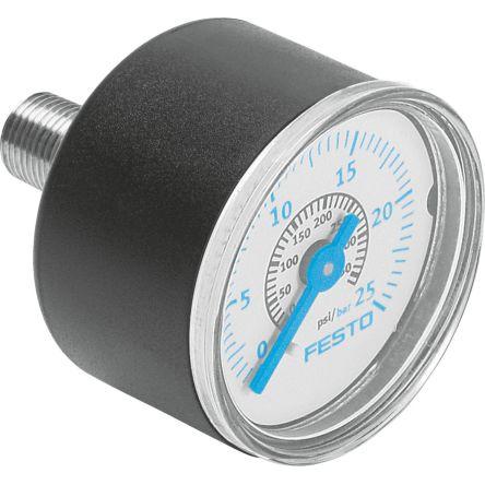 Tlakoměr Instalace v řadě MA-40-25-G1/4-EN 25 mm G 1/4 ABS, 60 °C 25 bar 0 bar Festo