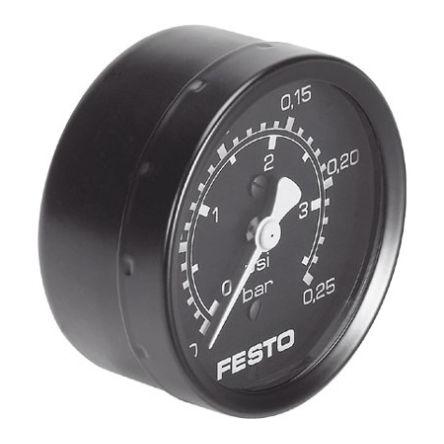 Tlakoměr Instalace v řadě MA-63-0,25 63 mm G 1/4 Ocel, 80 °C 25 bar 0 bar Festo
