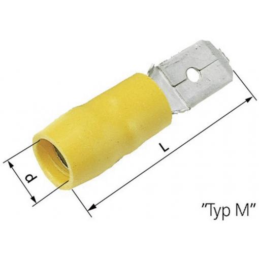 LAPP 63103020 faston konektor Šířka zástrčky: 6.3 mm Tloušťka konektoru: 0.8 mm 180 ° částečná izolace modrá 100 ks