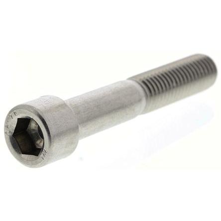 RS PRO Šroub s vnitřním šestihranem, Obyčejný, Nerezová ocel hlavice Vnitřní šestihran, M12, M12, délka: 70 mm