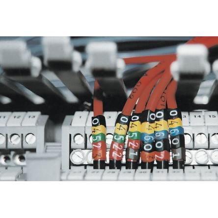 Označovač kabelu, řada: 515 Nasouvací 3.5 mm x 3.3mm Tisknutelný HellermannTyton Bílá 7 3 mm 515-01677 HGDC1-3 7-PVC-VT