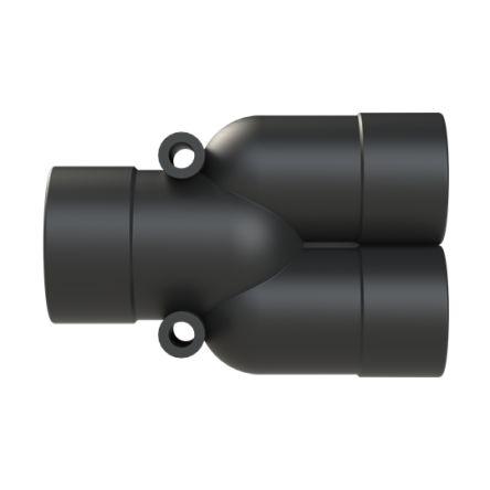 Montáž potrubí Černá jmenovitá velikost 29 mm Polyamid 6 Černá, IP68 PMA