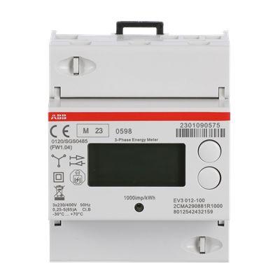 Elektroměr, řada: EV3 LCD 7číslicový 3fázový Elektroměr, výška výřezu: 90 mm, šířka výřezu: 70 mm ABB