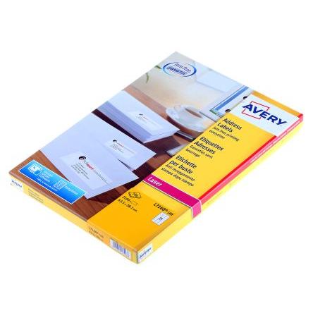 List se štítky L7160-100 Lepicí, množství v balení: 100 V balení, Bílá Adresa Avery Laser