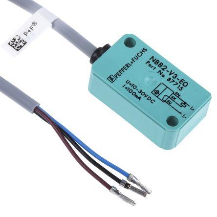Pepperl + Fuchs Indukční bezdotykový snímač NBB2-V3-E0 Blok 100mA IP67 NPN 1 kHz 2 mm 30 V dc