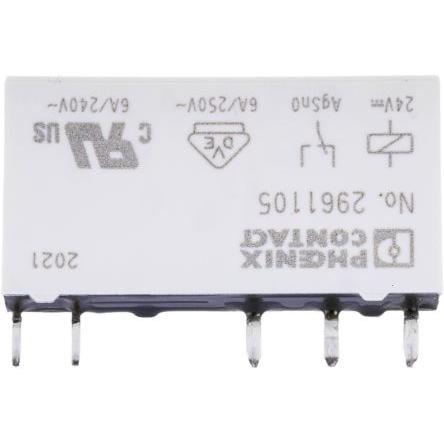 Phoenix Contact Výkonové relé SPDT Montáž na plošný spoj 6A 24V dc REL-MR- 24DC/21