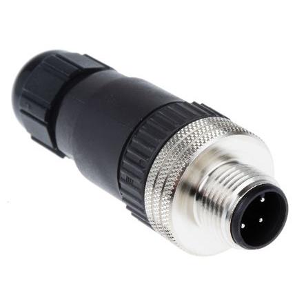 Kulatý konektor, počet kontaktů: 4, Kabel, velikost: M12 Brad from Molex, pohlaví kontaktu: Vnější, orientace těla: