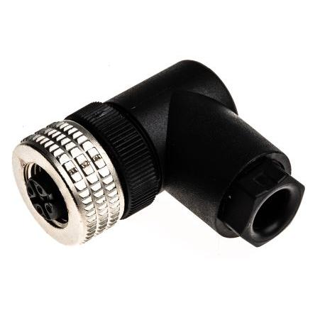 Kulatý konektor, počet kontaktů: 5, Kabel, velikost: M12 Hirschmann, pohlaví kontaktu: Vnitřní, orientace těla: Pravý