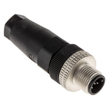 Kulatý konektor, počet kontaktů: 5, Kabel, velikost: M12 Hirschmann, pohlaví kontaktu: Vnější, orientace těla: Rovný