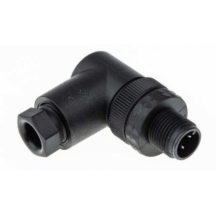 Kulatý konektor, počet kontaktů: 4, Kabel, velikost: M12 Hirschmann, pohlaví kontaktu: Vnější, orientace těla: Pravý