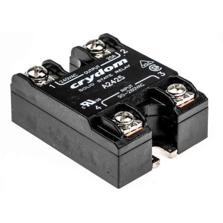 Crydom Polovodičové relé 25 A Panel SPST 280 Vrms 1 280Vrms