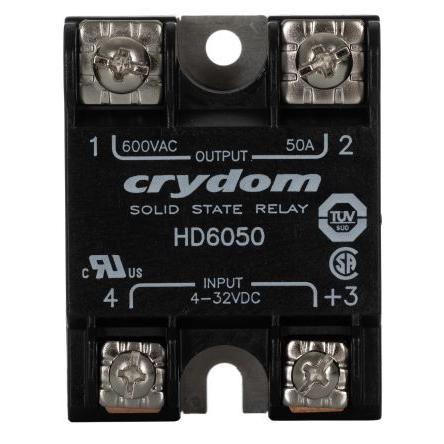 Crydom Polovodičové relé 50 A Panel SPST 660 V ac HD60 32V
