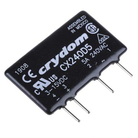 Crydom Polovodičové relé 5 A Montáž na plošný spoj 280 V ac CX 15V dc
