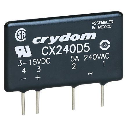 Crydom Polovodičové relé 5 A Montáž na plošný spoj 280 V ac CX 32V