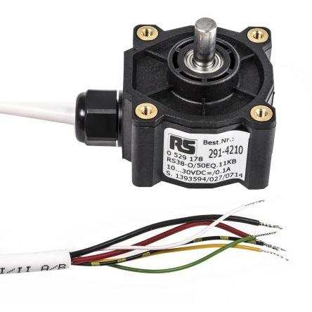 Přírůstkový kodér, řada: RI38 Přírůstkové Dvojčinný 30V dc 10000 rpm 50 ppr IP40, IP50 Hengstler 6 mm