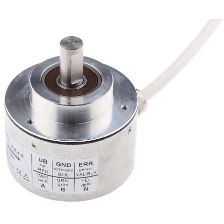 Přírůstkový kodér, řada: RI58-O Přírůstkové Dvojčinný 30V dc 10000 rpm 2500 ppr Pevný IP64, IP65, IP67 Hengstler 10 mm