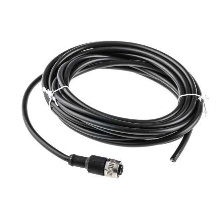 Kabel ovladače snímače, A: Vnitřní, A: Rovný 4, B: Volný konec, B: Neuzavřený, 250V, IP68, IP69K, řada: 763 binder 5 m