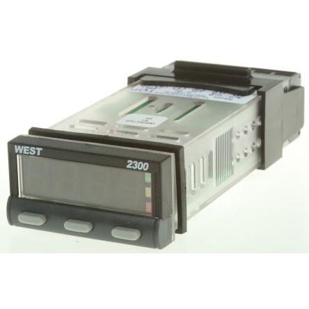 West Instruments PID regulátor teploty, řada: N2300 Panel, 55 °C, 0 °C 6, počet výstupů: 2, výstup: Relé, SSR 30V dc,
