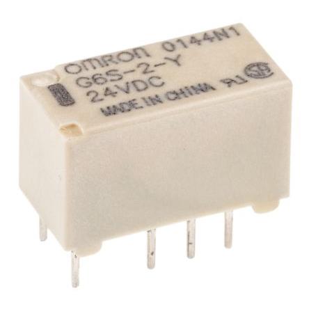 Omron Signálové relé DPDT Montáž na plošný spoj 2A 24V dc G6S