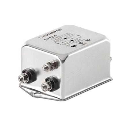 Filtr EMI, řada: FN2030, 220 nF, 250V ac/dc, 400Hz, Montáž na rám 20 mH, Fast-On, 1 A, počet fází: 1, 340 μA, Schaffner,