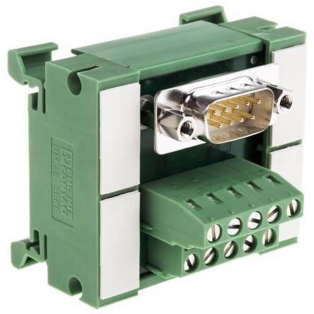 Phoenix Contact Modul rozhraní, D-SUB, Lišta DIN, Vnější, počet kontaktů: 9, 25 V ac, 60V dc 2.5A, délka: 54 mm