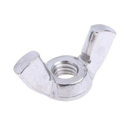 RS PRO Křídlatá matice 30 mm, Lesklý zinek, Nerezová ocel, M6