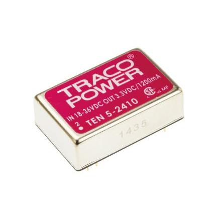 TRACOPOWER Měnič DC/DC TEN 5, výstup: 3.3V dc 1.5 kV dc, Vin 36V dc 1.2 A, Vin 18V 6 W -40 °C 85 °C Průchozí otvor