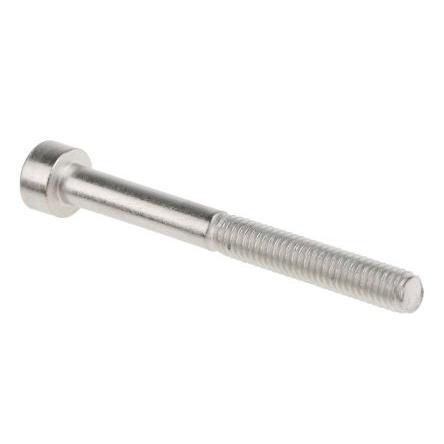 RS PRO Šroub s vnitřním šestihranem, Obyčejný, Nerezová ocel hlavice Vnitřní šestihran, M4, M4, délka: 40 mm