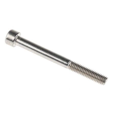 RS PRO Šroub s vnitřním šestihranem, Obyčejný, Nerezová ocel hlavice Vnitřní šestihran, M6, M6, délka: 60 mm
