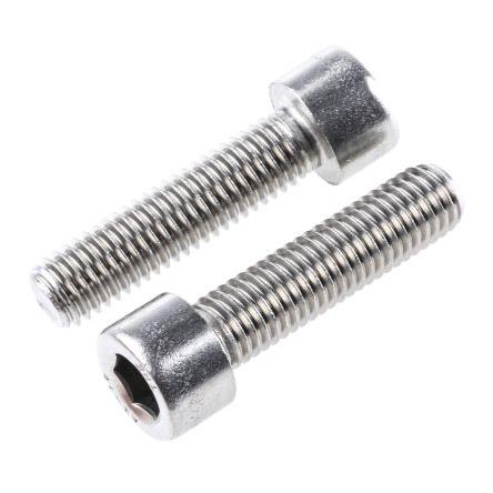 RS PRO Šroub s vnitřním šestihranem, Obyčejný, Nerezová ocel hlavice Vnitřní šestihran, M10, M10, délka: 40 mm
