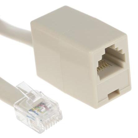 Příslušenství telefonů, Bílá 5 m Decelect Telefonní kabel