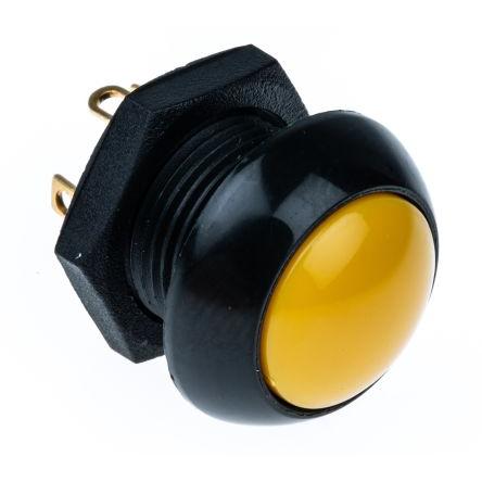 Otto Tlačítkový spínač, řada: P9 IP68 DPDT Panel Okamžité 5A, barva LED: Žlutá 28 V dc 115 V ac