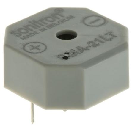 Bzučák 15V dc 1.5 V dc 90 dB, Průchozí otvor 8.5 mm Multifunkční tón Interní 17.5 mm Sonitron