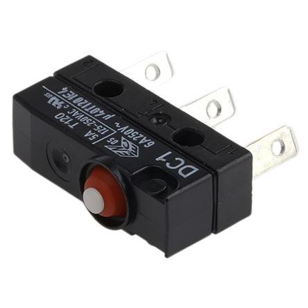ZF Mikrospínač, typ ovladače: Tlačítko SPDT, 250 V ac, 6A, Jazýček, IP6K7, 1.96N