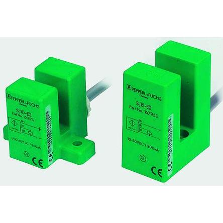 Pepperl + Fuchs Indukční bezdotykový snímač SJ10-E Štěrbinový 200mA IP67 NPN 1 kHz 10 mm 30 V dc