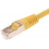 Decelect Cat5 Ethernetové kabely, řada: CR503B, Žlutá, Polyvinylchlorid 0.5 m, typ pláště: Stíněné