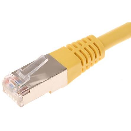 Decelect Cat5 Ethernetové kabely, řada: CR503B, Žlutá, Polyvinylchlorid 0.5 m, typ pláště: Stíněné