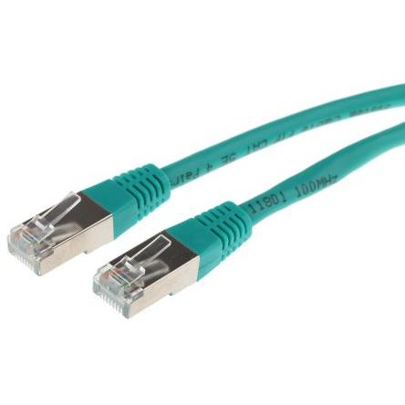 Decelect Cat5 Ethernetové kabely, řada: CR503B, Zelená, Polyvinylchlorid 3 m, typ pláště: Stíněné