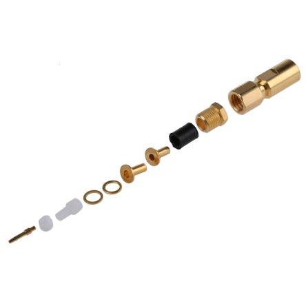 Radiall Koaxiální konektor, řada: SMC Vnější, 50 Ω, orientace těla: Rovný, Kabel Konektor SMC Pájecí, 10GHz 165 °C -65