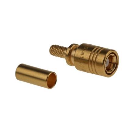 Radiall Koaxiální konektor, řada: SMB Vnější, 50 Ω, orientace těla: Rovný, Kabel Konektor SMB Přepážka Krimpovací, 4GHz