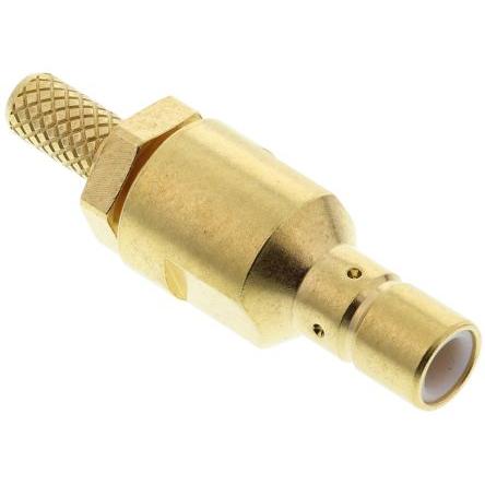 Radiall Koaxiální konektor, řada: Standard Vnitřní, 50 Ω, orientace těla: Rovný, Kabel Konektor SMB Přepážka Krimpovací,