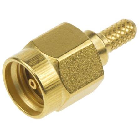 Radiall Koaxiální konektor, řada: SMA Vnější, 50 Ω, orientace těla: Rovný, Kabel Konektor SMA Krimpovací, 12.4GHz 165 °C